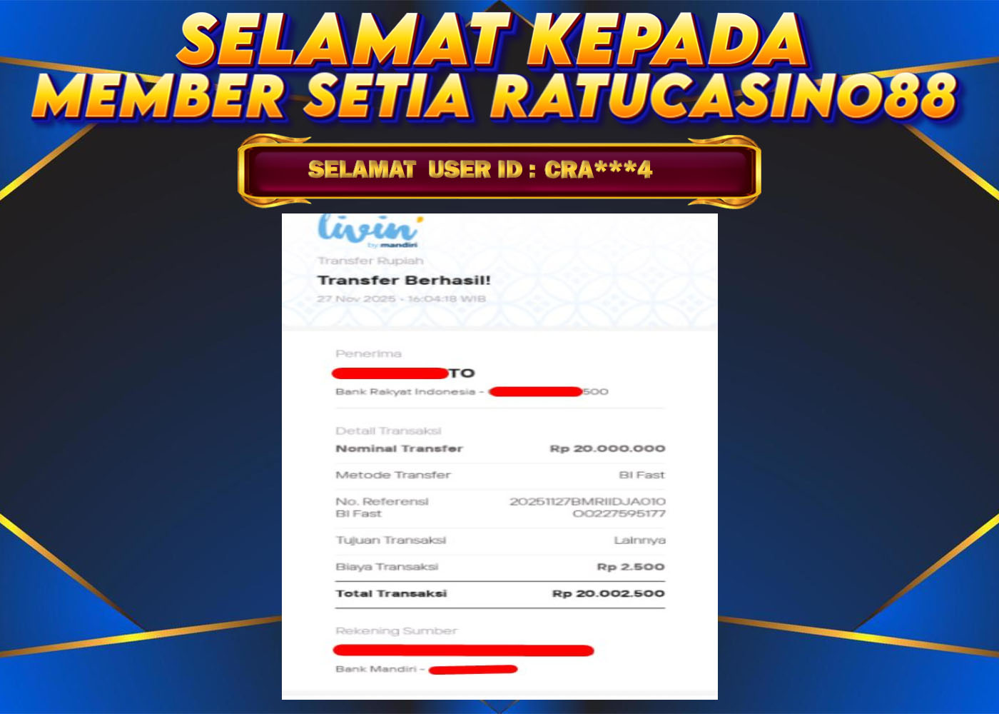 WITHDRAWAL MEMBER 134